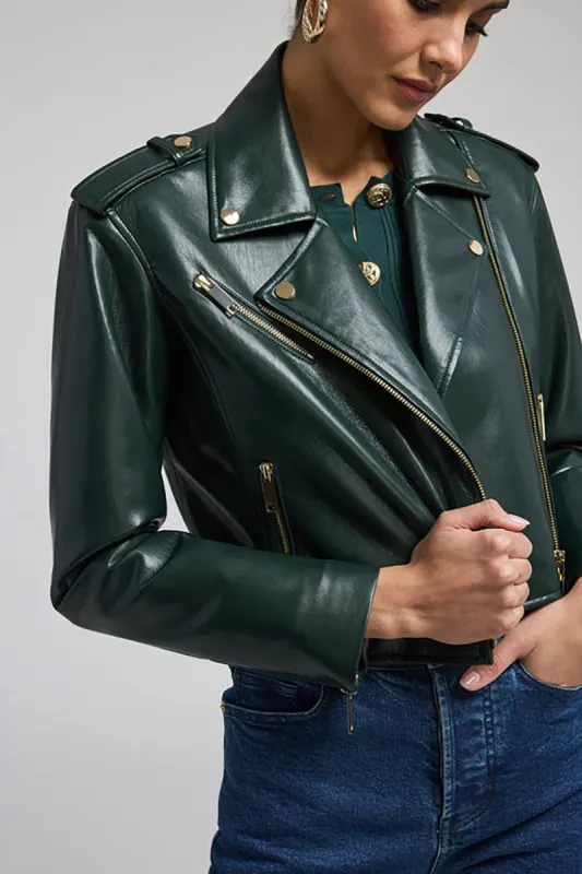 Cosita Vegan Leather Moto Jacket sold by French Cuff