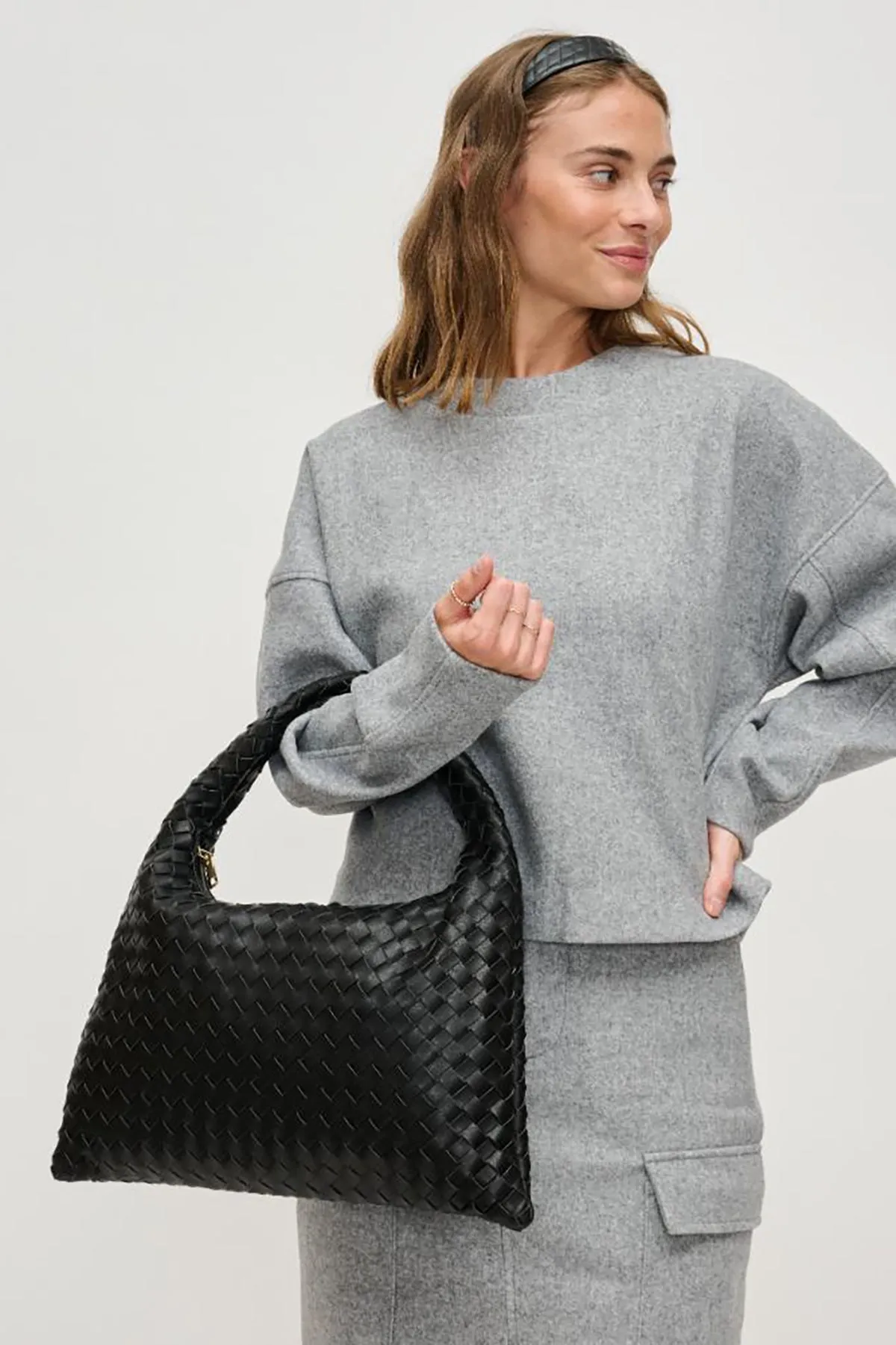 Leah Woven Hobo sold by French Cuff