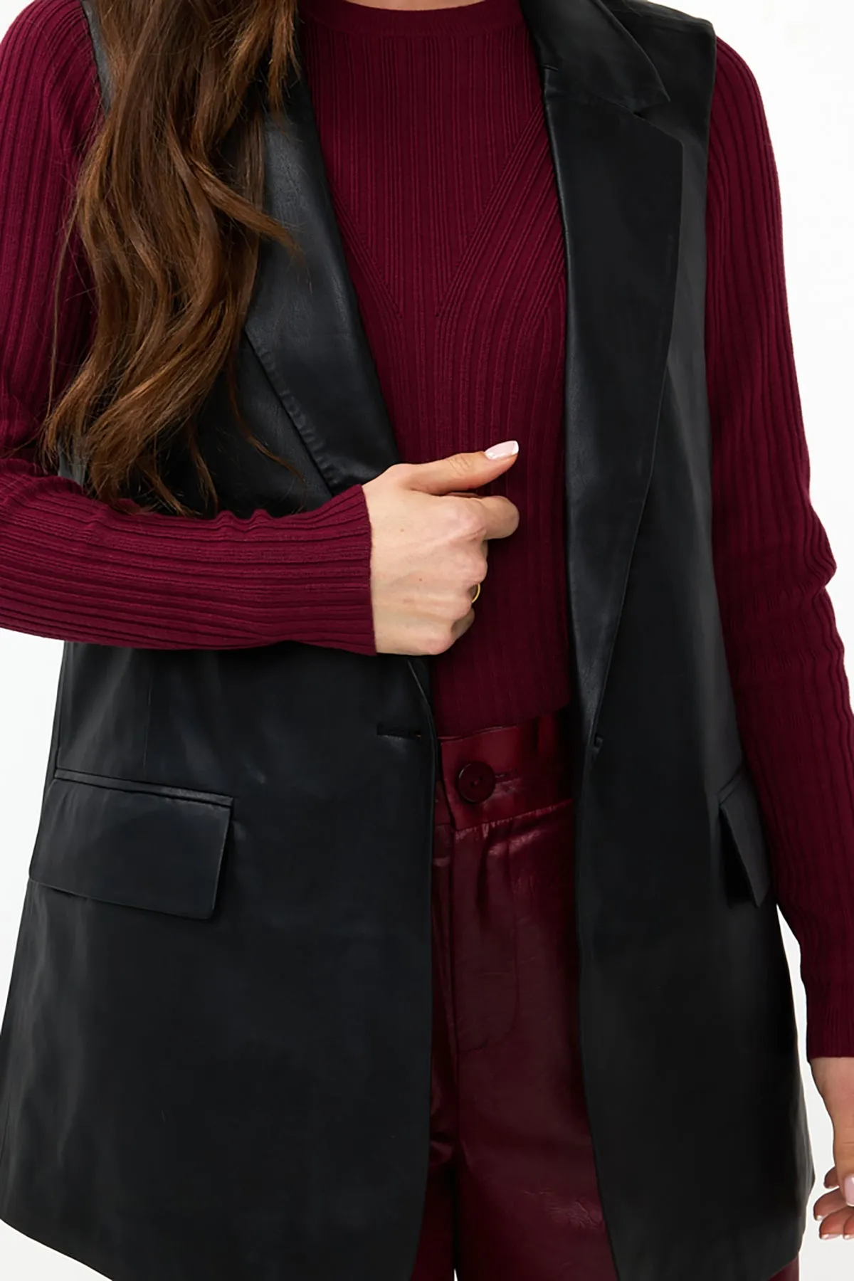 Vegan Leather Vest sold by French Cuff product image thumbnail 2