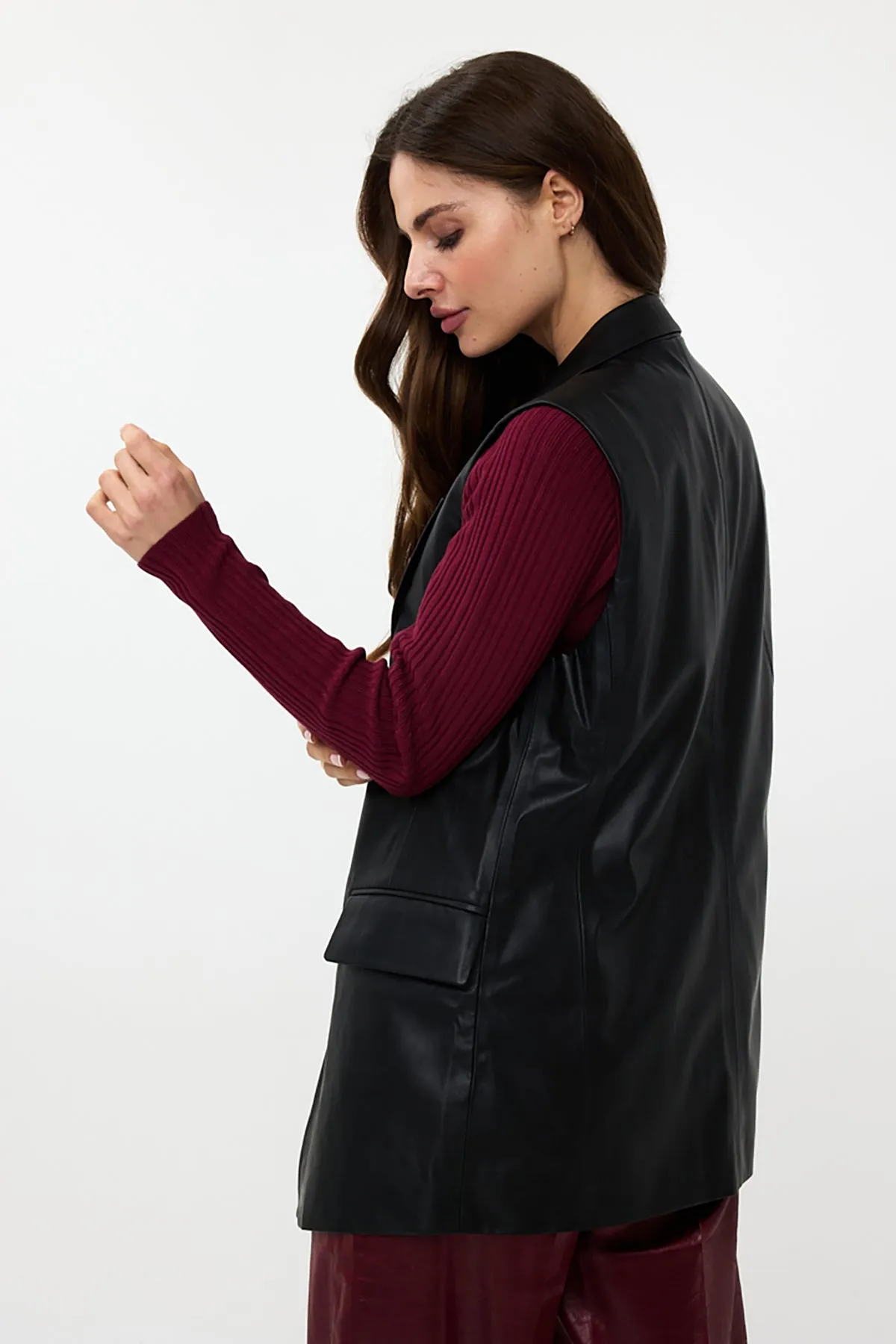 Vegan Leather Vest sold by French Cuff product image thumbnail 3