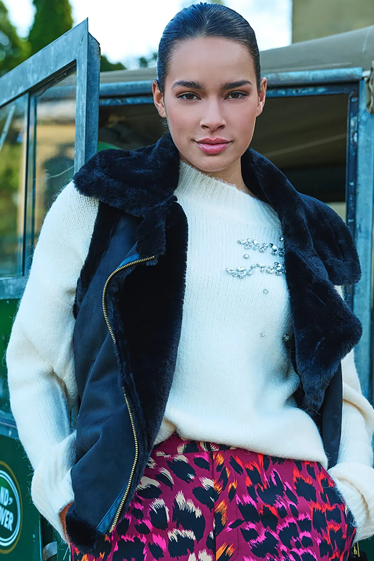 Suede/Fur Vest sold by French Cuff