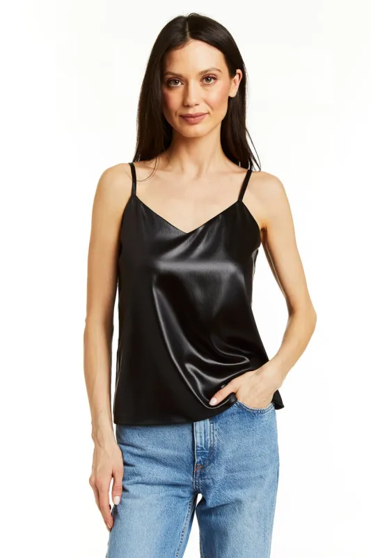 Nairi Crinkled Nappa Satin Tank sold by French Cuff