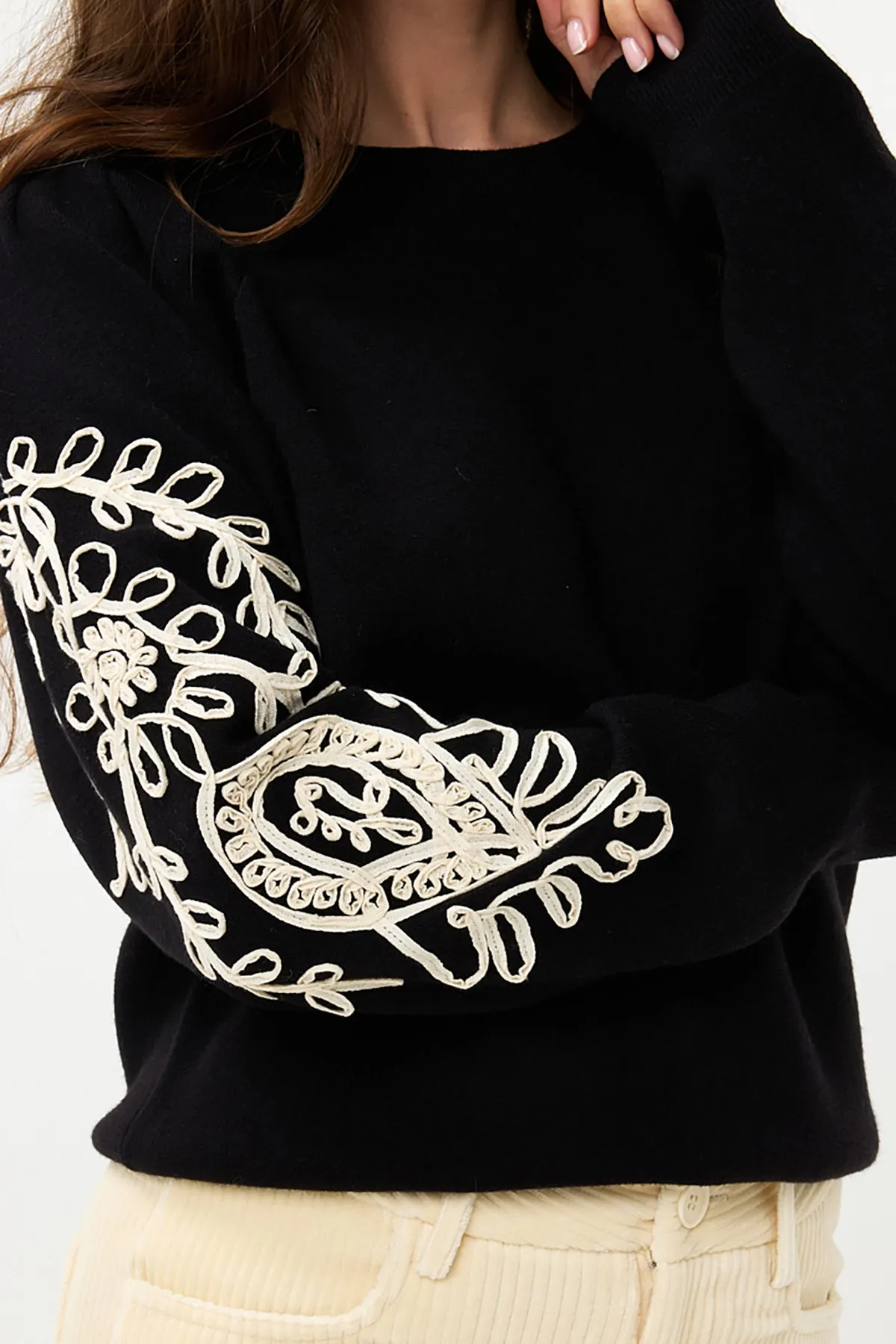 Tape Embroidery Sweater sold by French Cuff product image thumbnail 2