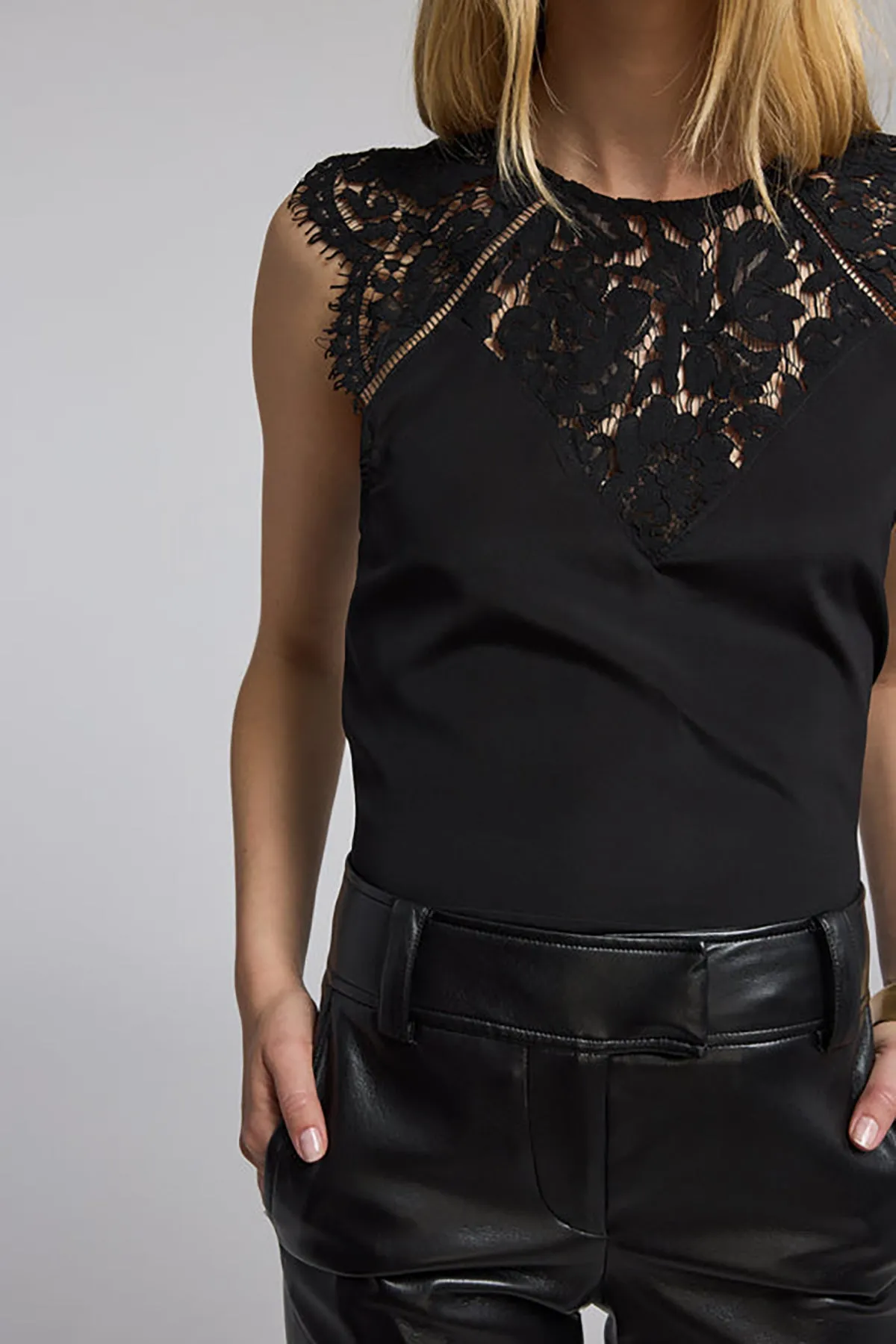 Zia Lace Combo Blouse sold by French Cuff product image thumbnail 2