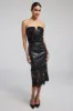 Chantira Vegan Leather Guipure Combo Skirt sold by French Cuff
