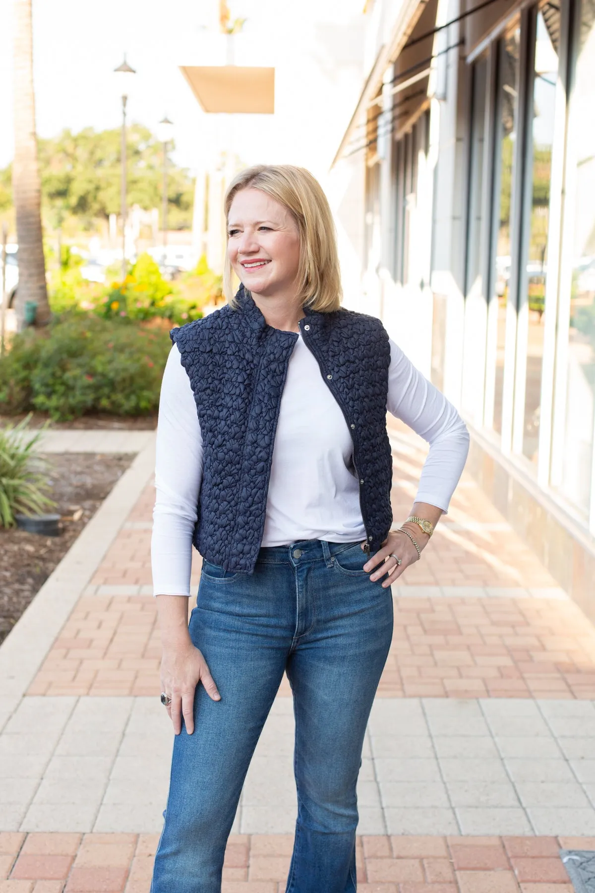 Cropped Quilted Vest sold by French Cuff