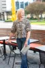 Leopard Puff Sleeve Peplum Tie Top sold by French Cuff