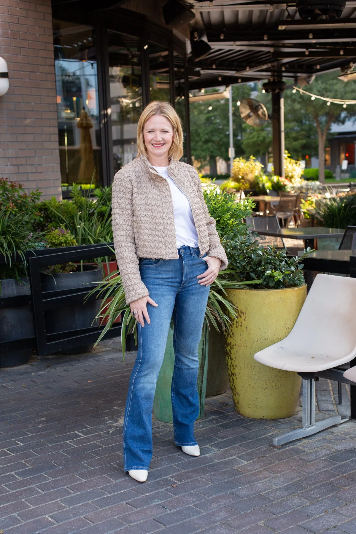 Taupe Longsleeve Quilted Puff Jacket sold by French Cuff product image thumbnail 2