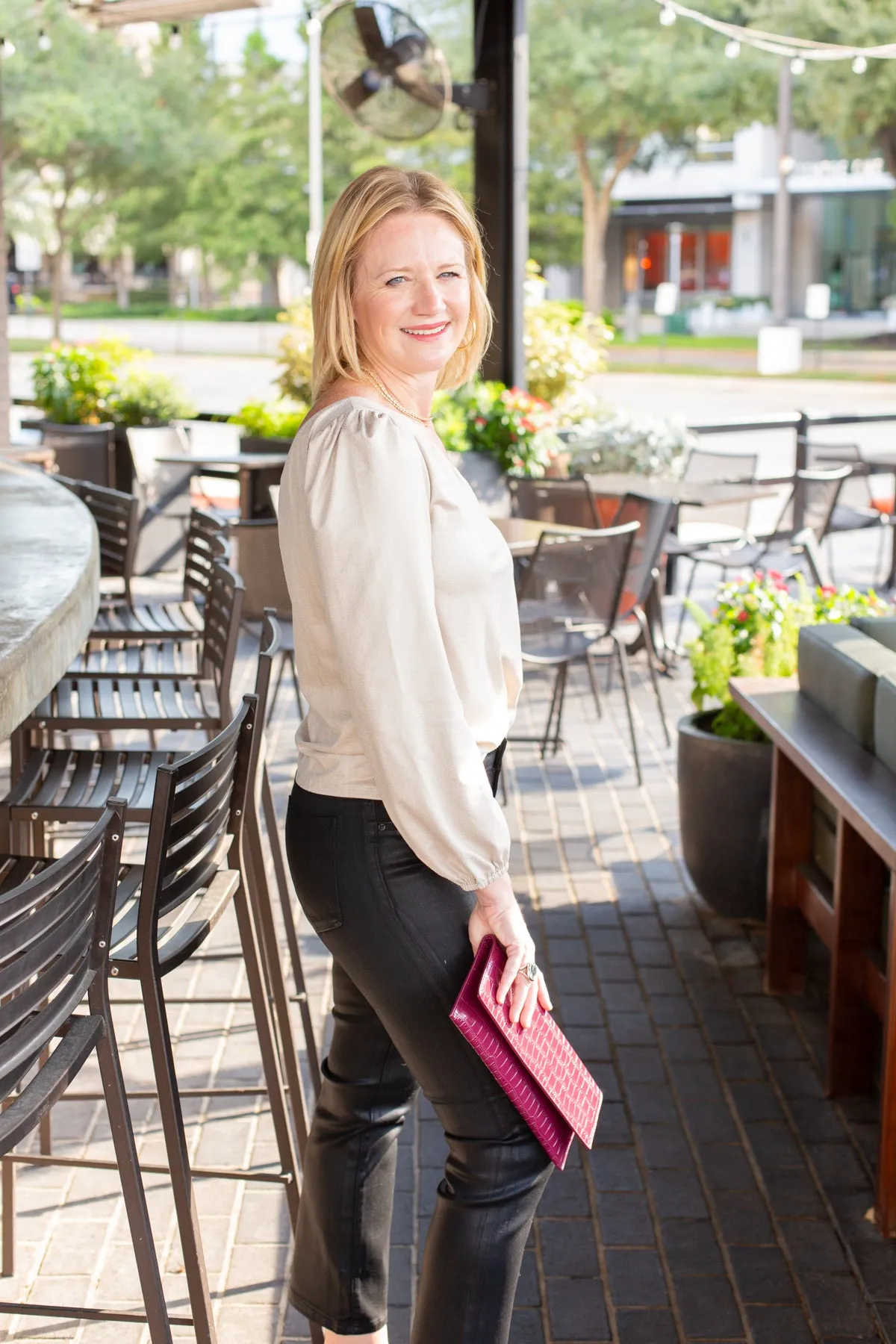 Leatherette One Shoulder Top sold by French Cuff product image thumbnail 2