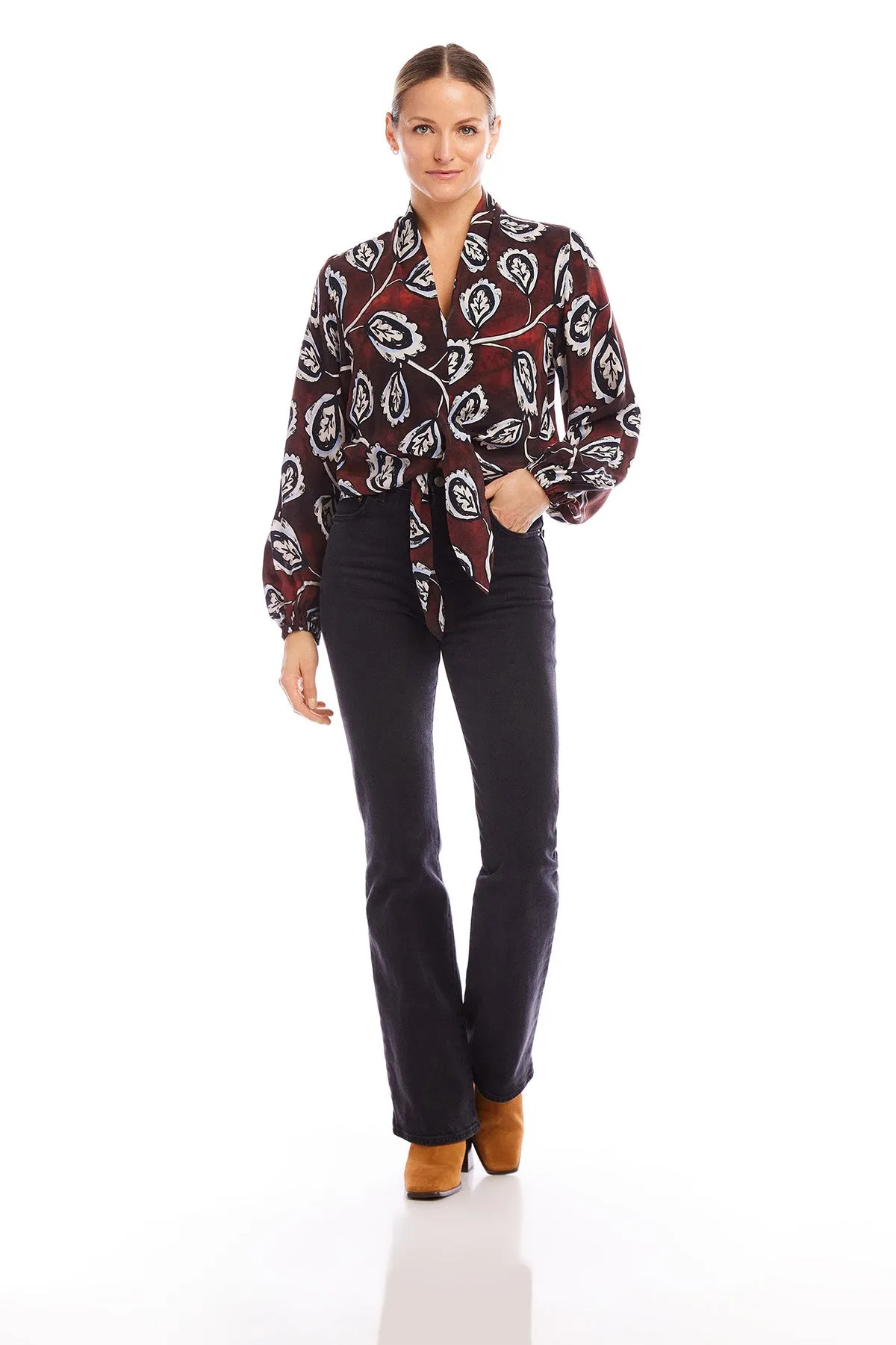 Scarlet Tie Front Top sold by French Cuff product image thumbnail 3