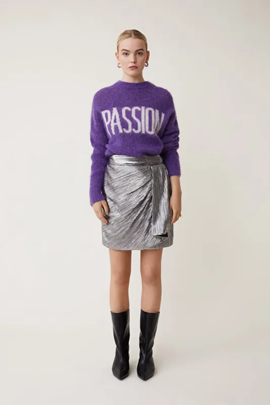 Flor Silver Metallic Skirt sold by French Cuff