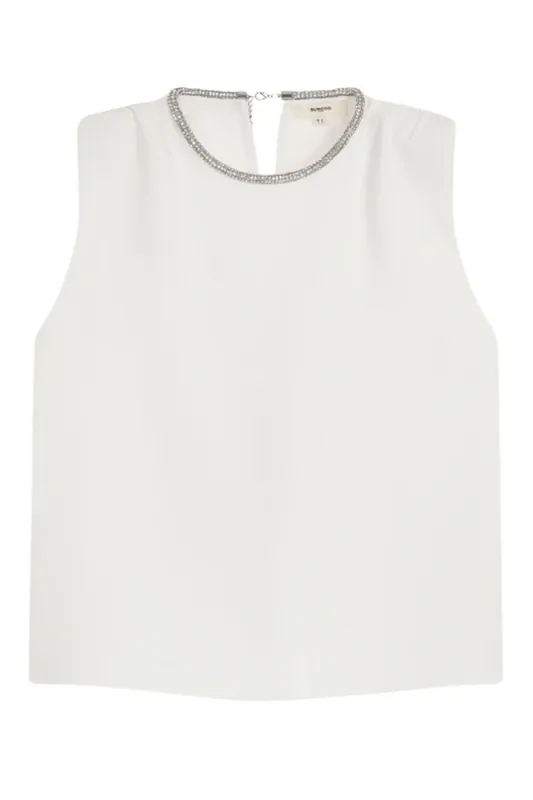 Louxor Embelished Sleeveless Blouse sold by French Cuff