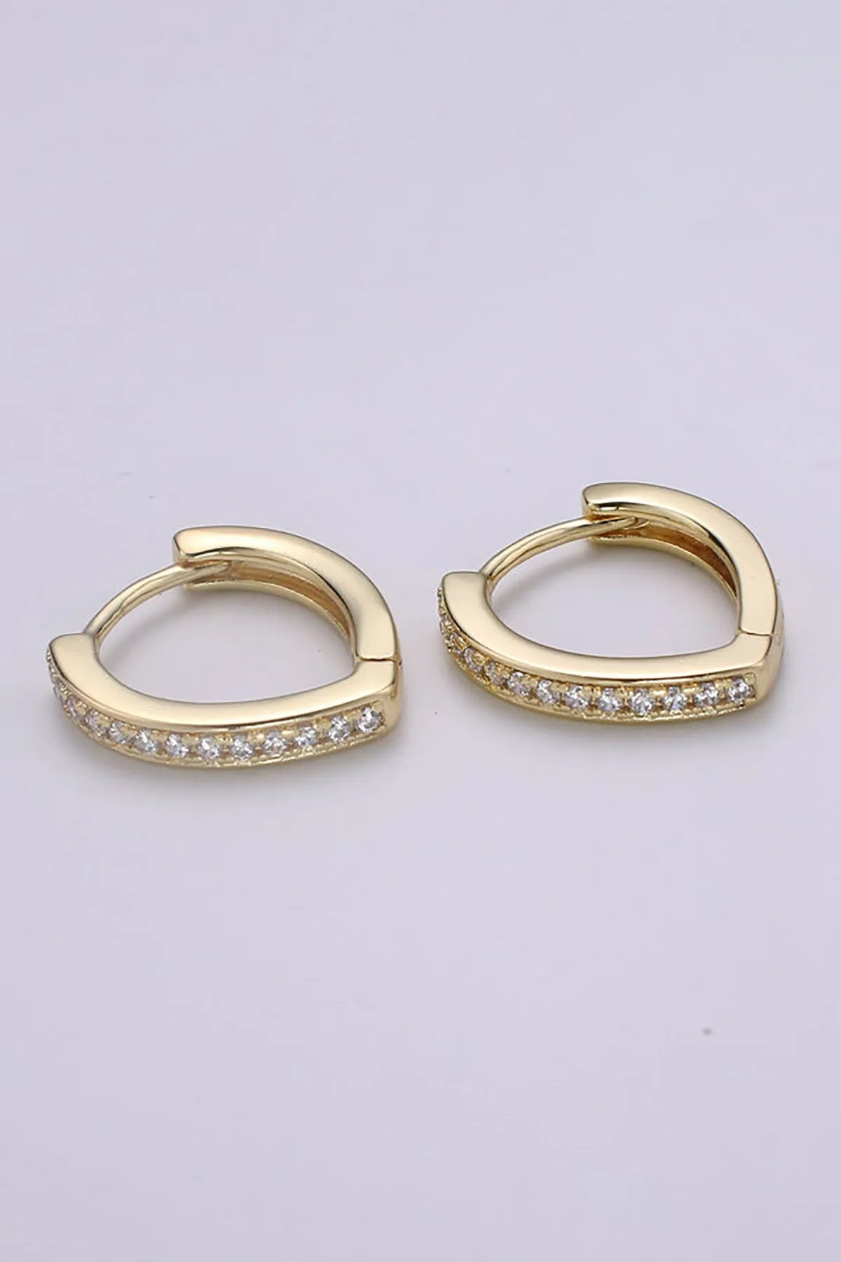 24K Gold Filled Clear Black Baguette Stud Earrings sold by French Cuff product image thumbnail 2