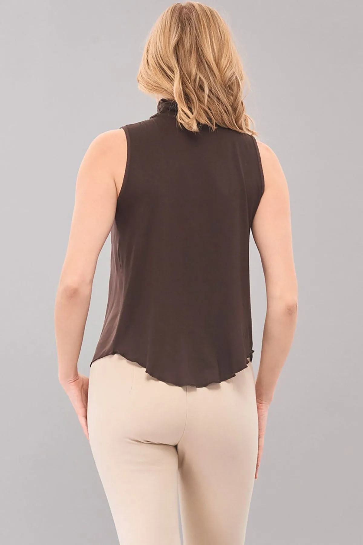 Satin Sleeveless Turtleneck Top sold by French Cuff product image thumbnail 2