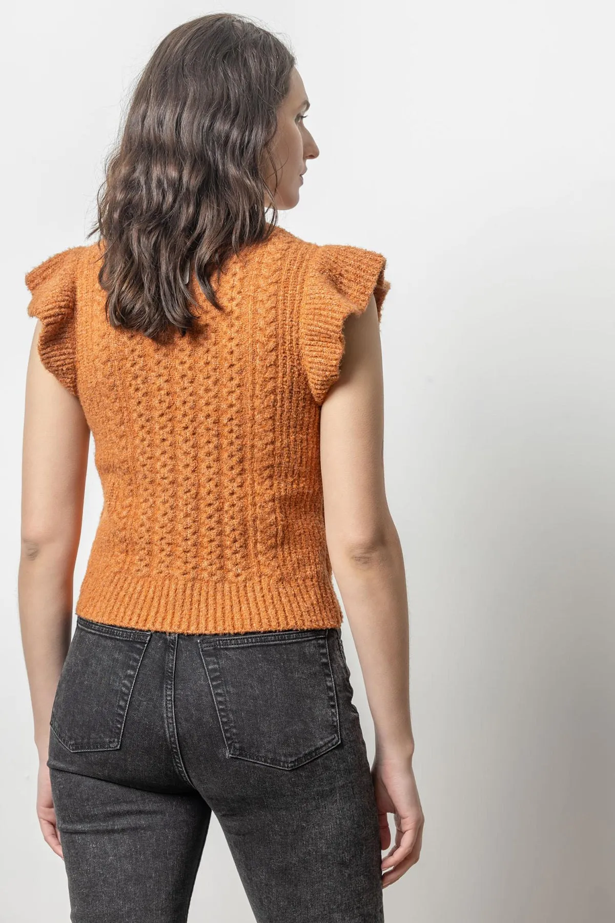 Flutter Sleeve Mock Neck Sweater sold by French Cuff product image thumbnail 2