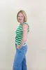 Green/White Striped Sweater Tank sold by French Cuff