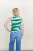 Green/White Striped Sweater Tank sold by French Cuff