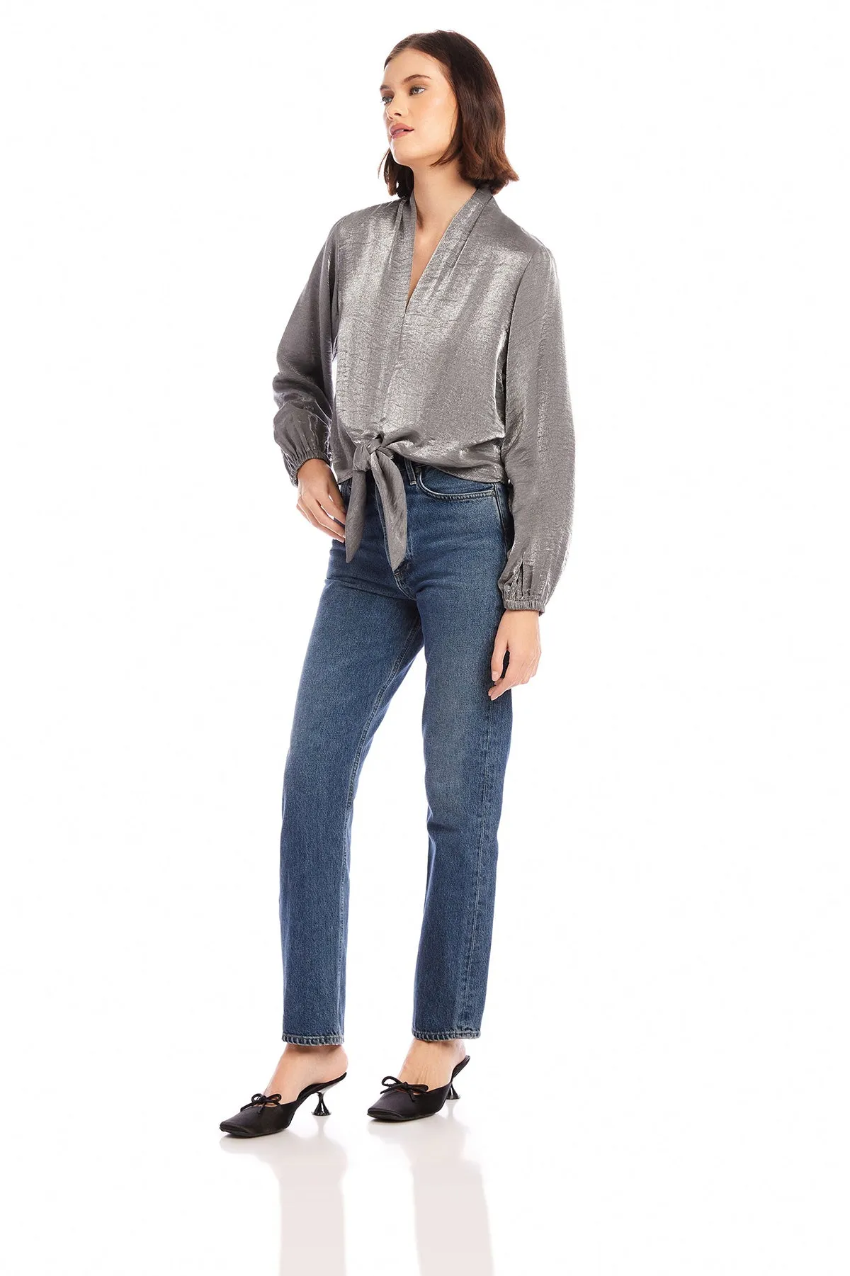 Scarlet Tie Front Top sold by French Cuff product image thumbnail 3