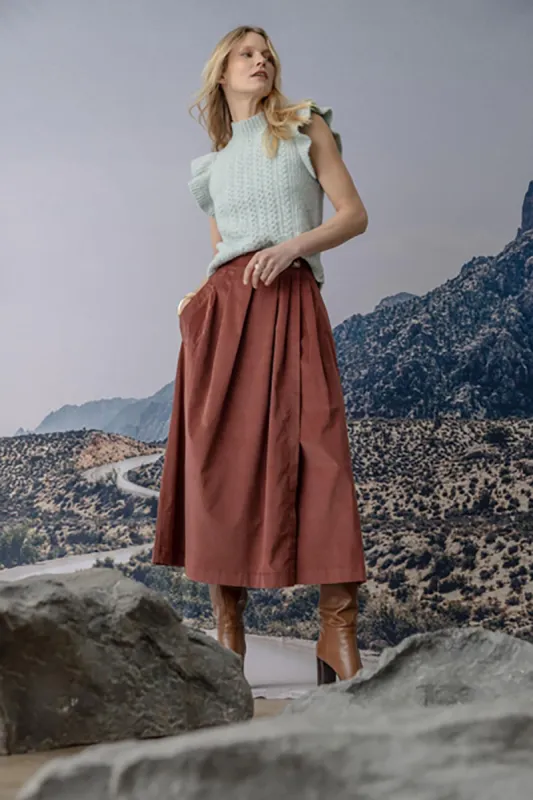 Flutter Sleeve Mock Neck Sweater sold by French Cuff