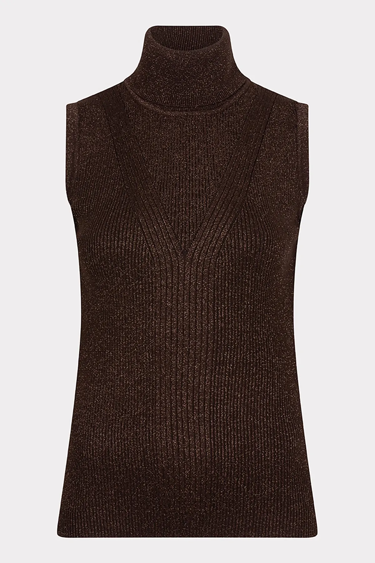 Sleeveless Lurex Turtleneck Sweater sold by French Cuff product image thumbnail 4