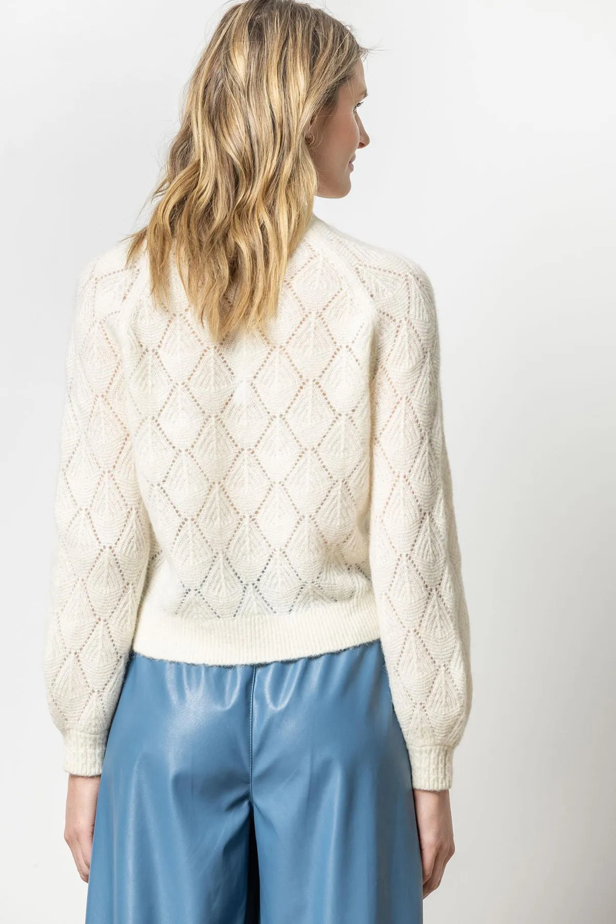 Easy Pointelle Crewneck Sweater sold by French Cuff product image thumbnail 2