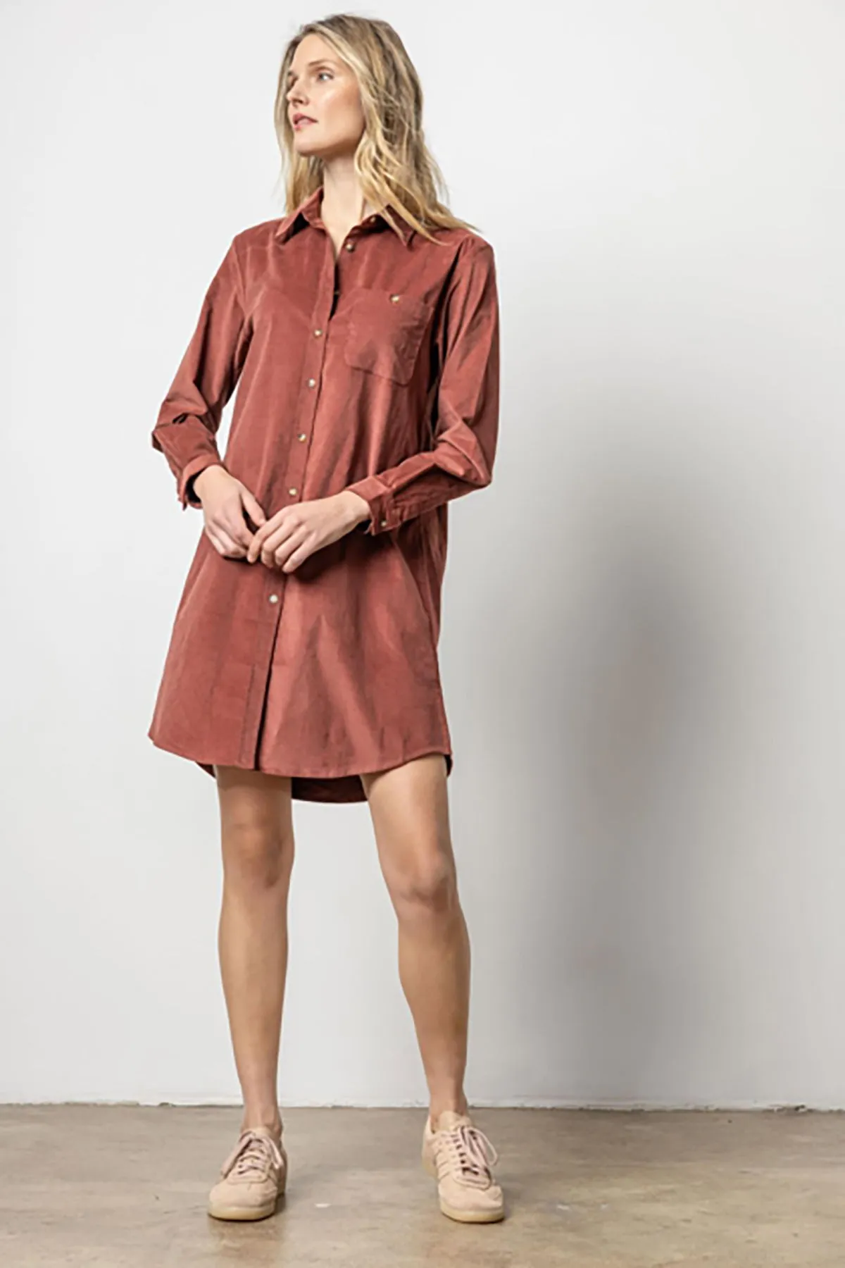 Corduroy Shirt Dress sold by French Cuff product image thumbnail 3