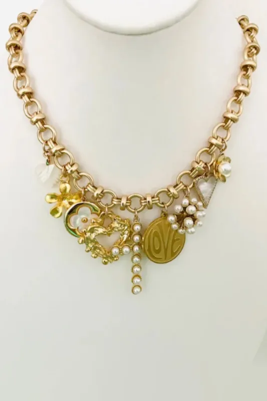 Multi Charm Necklace sold by French Cuff