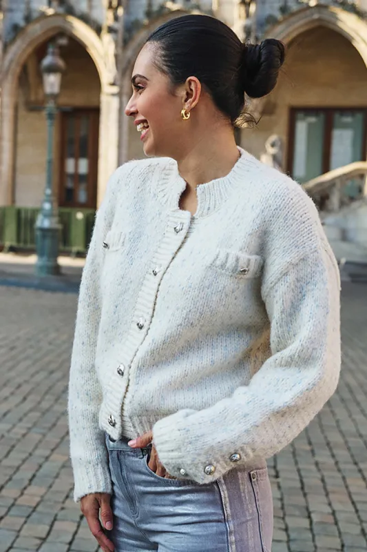 Lurex Button Cardigan sold by French Cuff