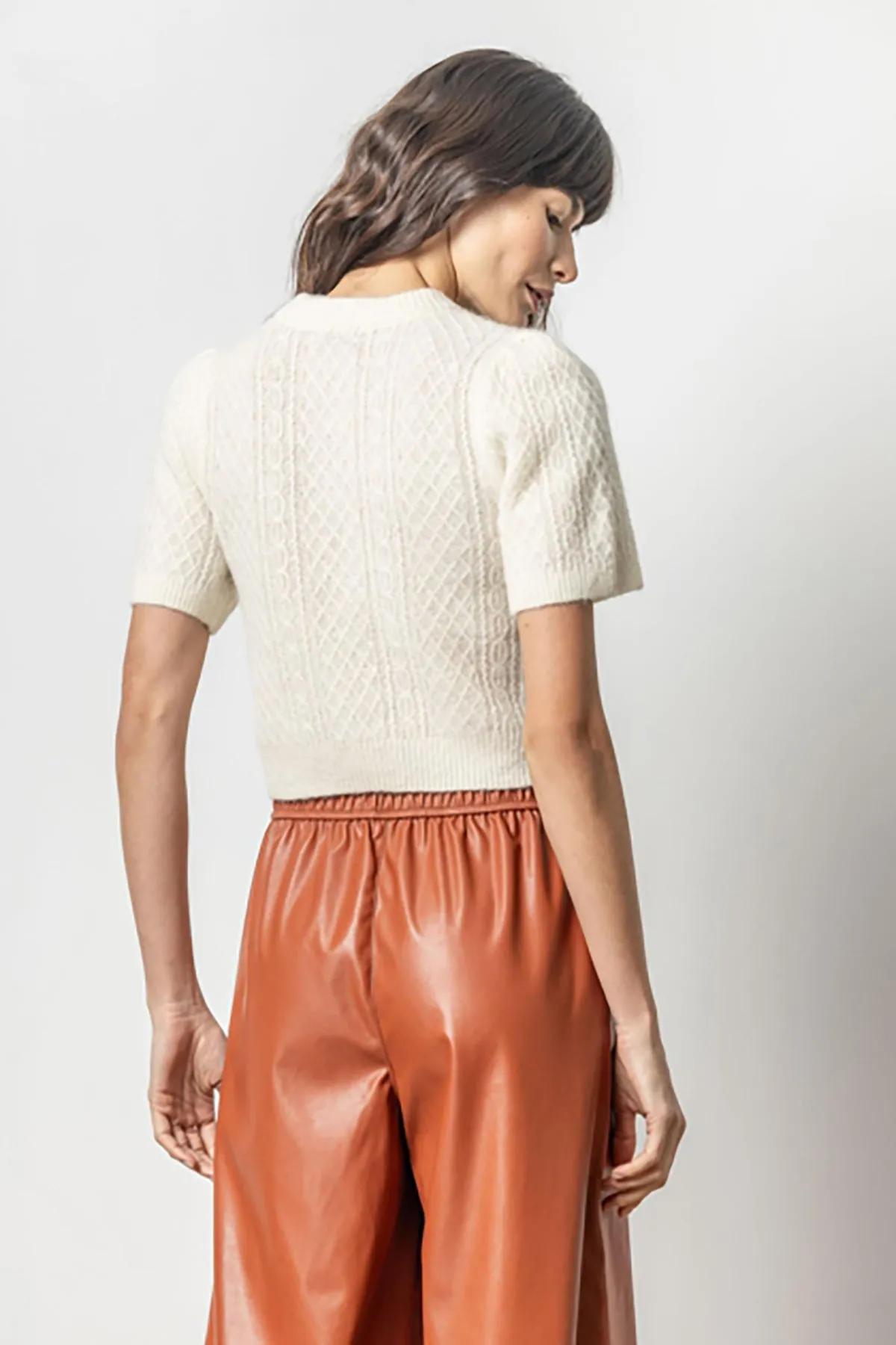 Cropped Cable Sweater sold by French Cuff product image thumbnail 2