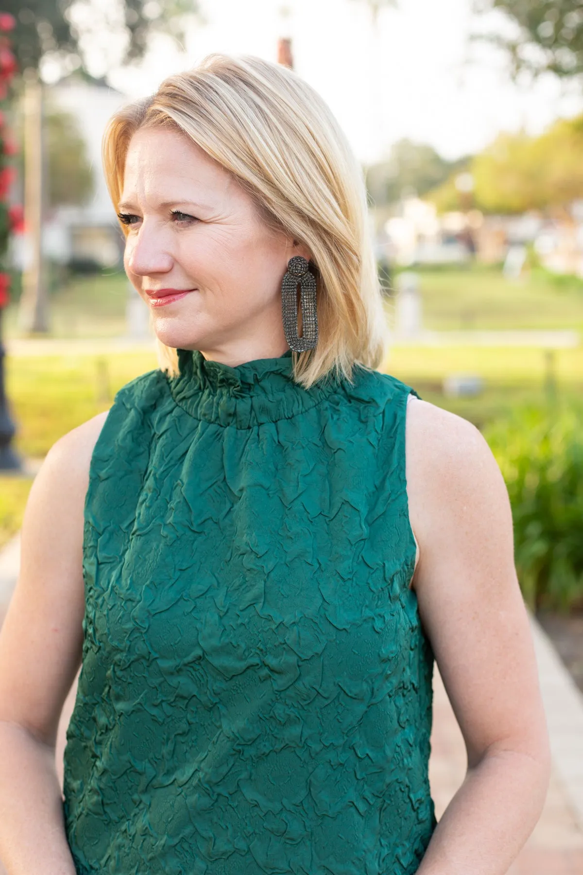 Green Sleeveless Textured Dress sold by French Cuff product image thumbnail 4
