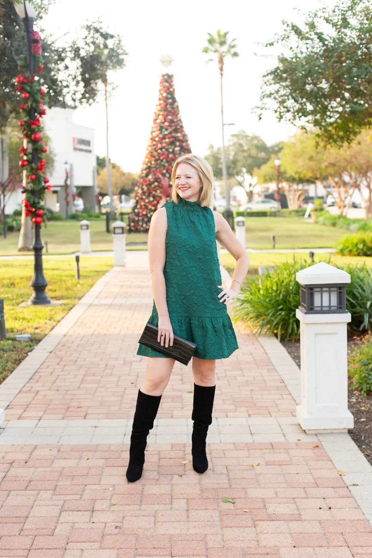 Green Sleeveless Textured Dress sold by French Cuff