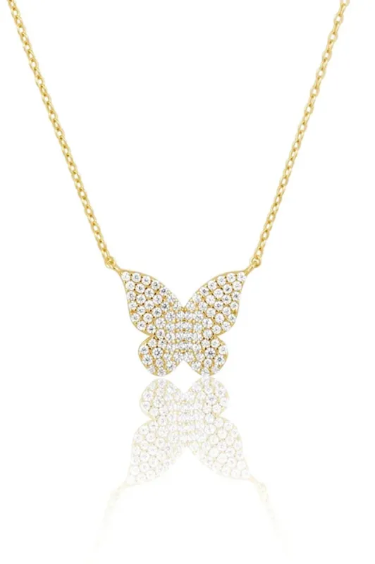 Elsie Pave Butterfly Necklace made by French Cuff