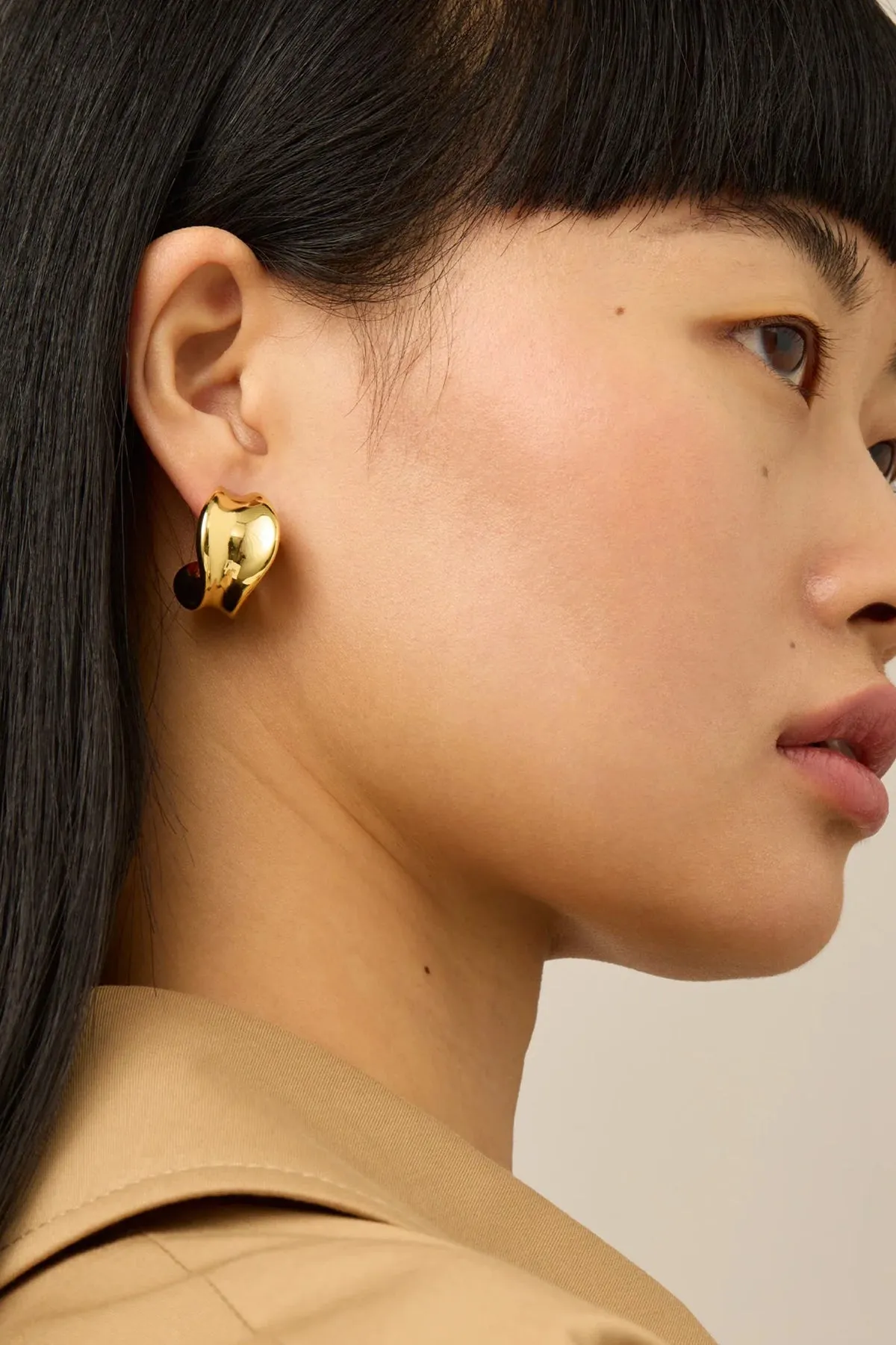 Chunky Dune Hoops, Gold sold by French Cuff product image thumbnail 2