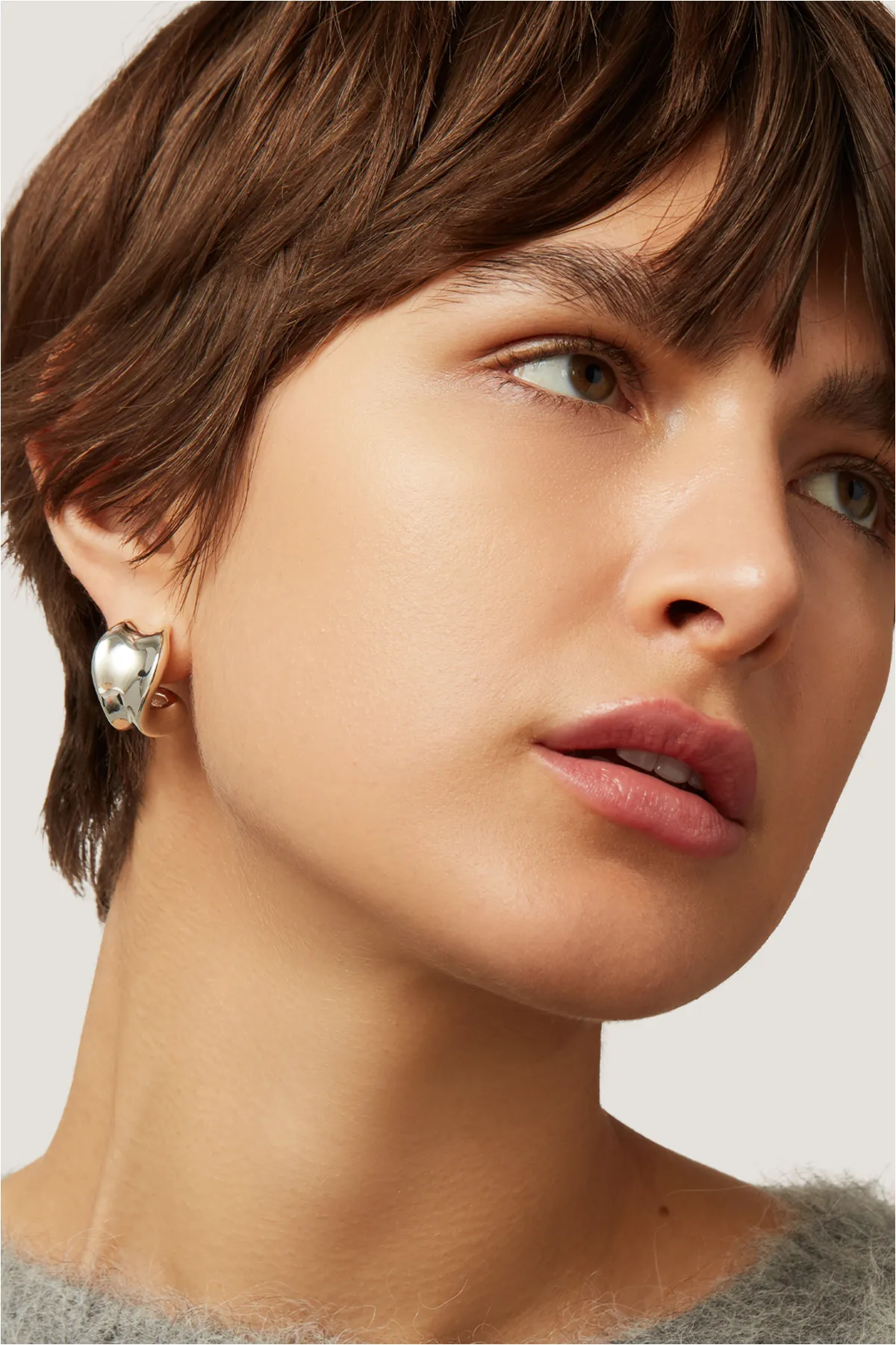 Chunky Dune Hoops, Silver sold by French Cuff product image thumbnail 2