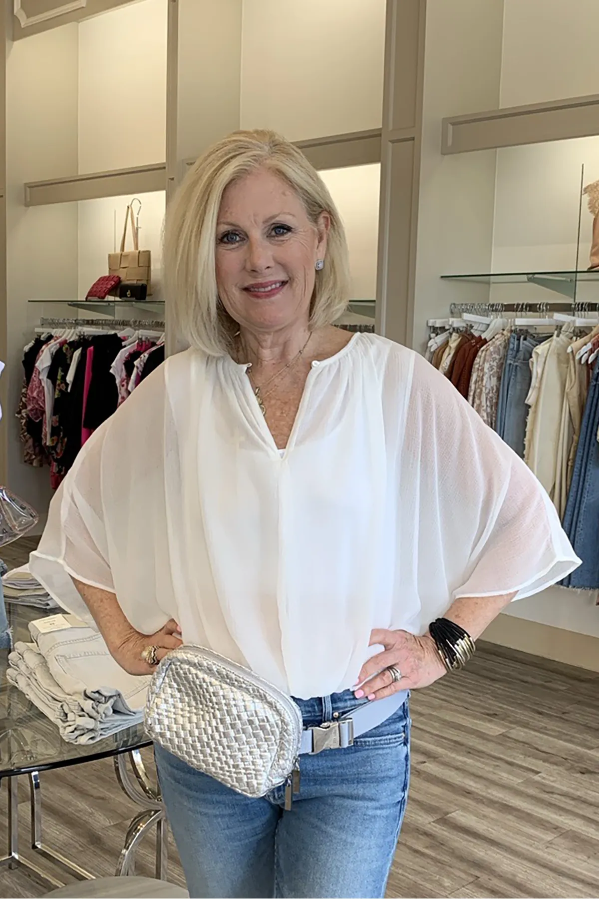 Dolman Sleeve Top with Elasticized Hem sold by French Cuff product image thumbnail 3