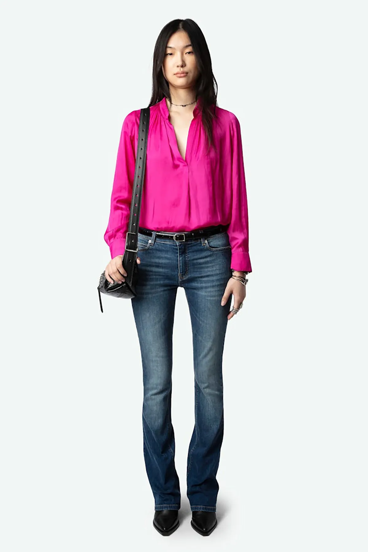 Tink Satin Blouse sold by French Cuff