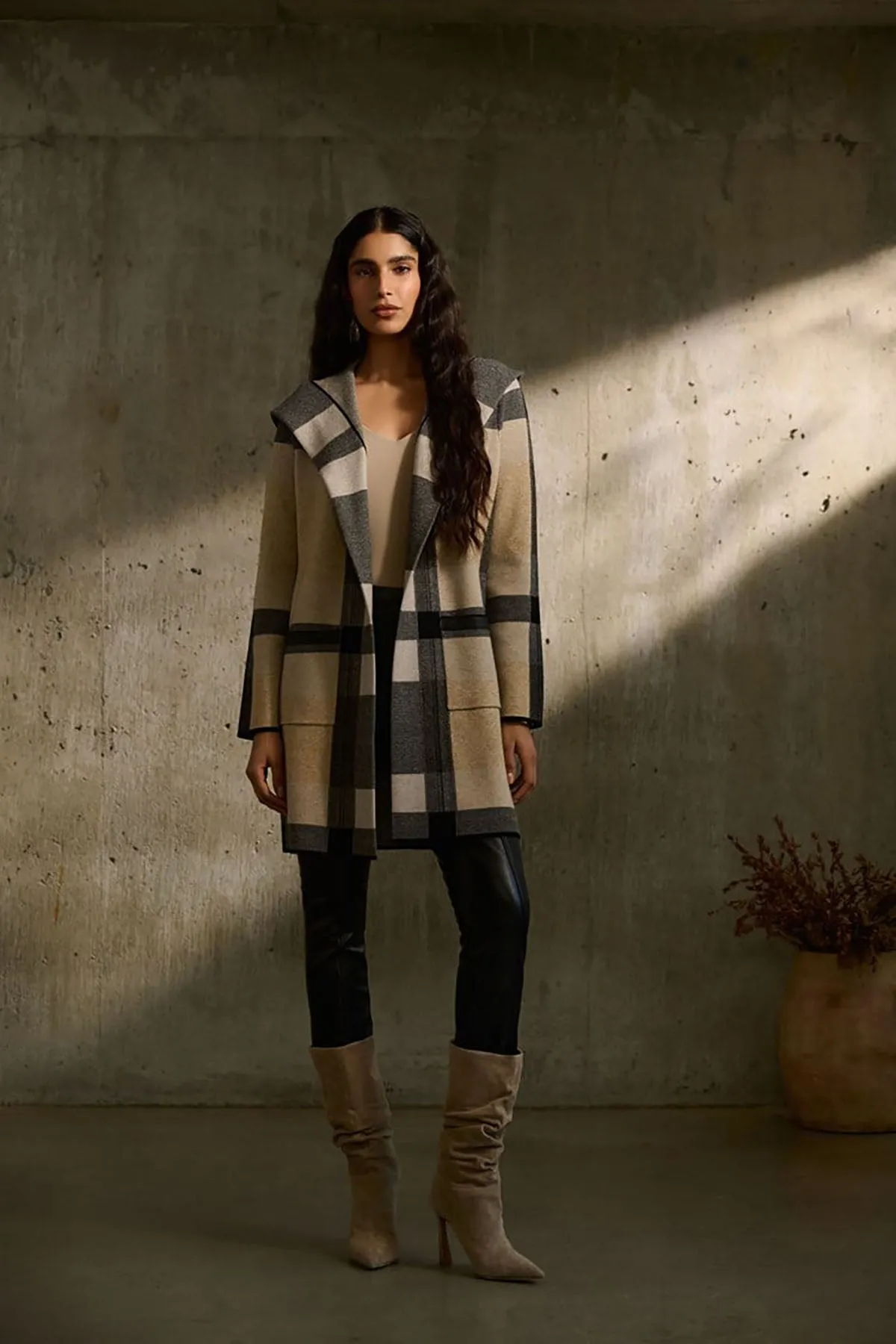 Brushed Jacquard Sweater Cover Up sold by French Cuff