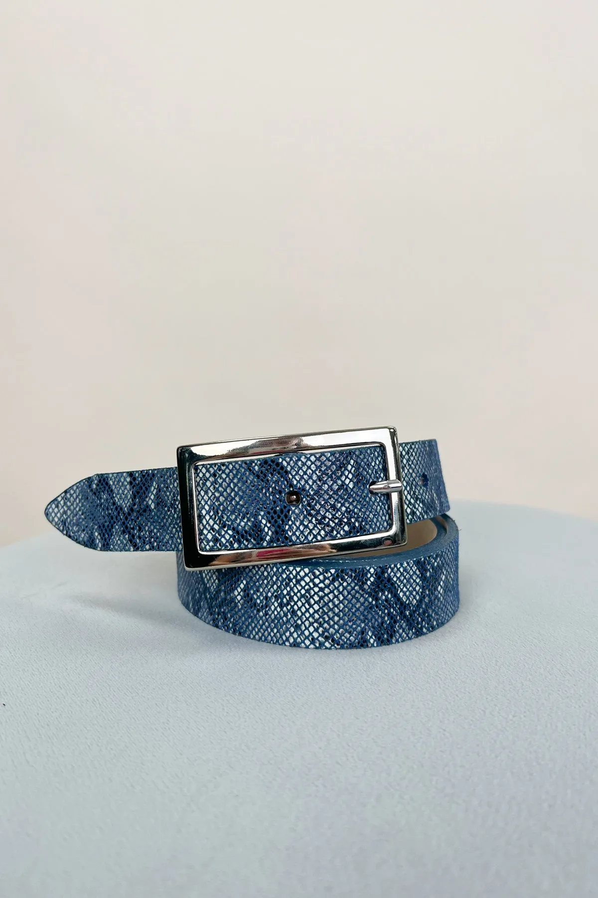 Navy Snake Belt sold by French Cuff