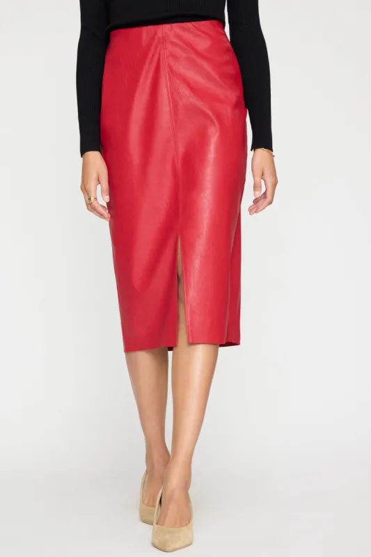 Esme Vegan Leather Skirt sold by French Cuff
