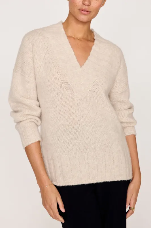 Emme V Neck Sweater sold by French Cuff