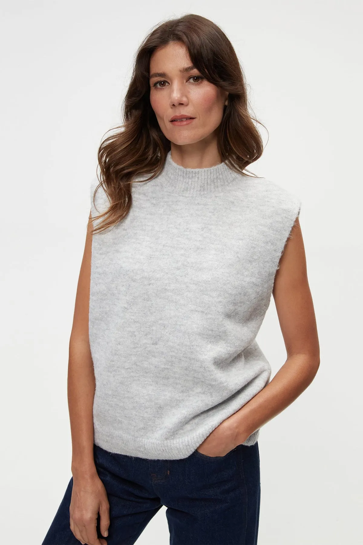 Opie Mock Neck Sweater Vest sold by French Cuff