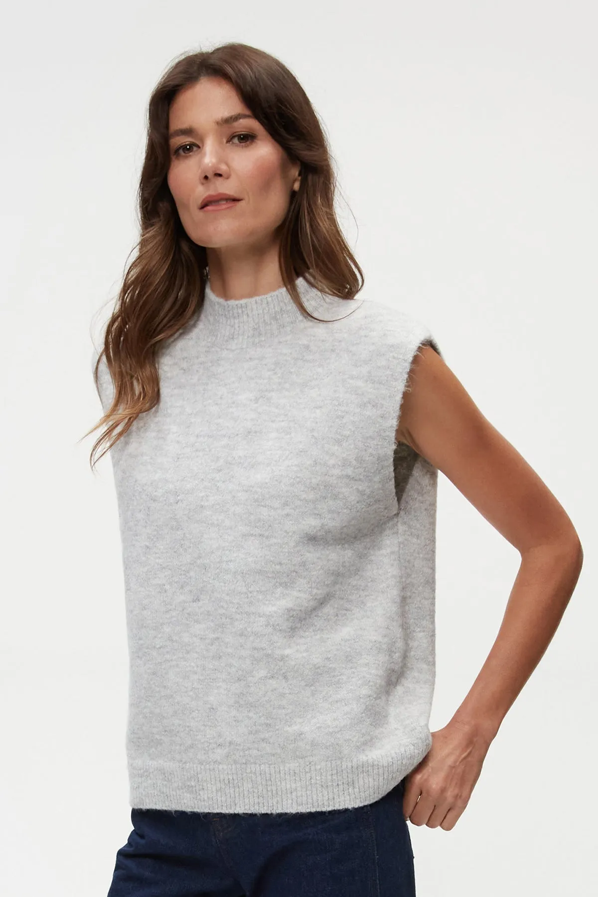 Opie Mock Neck Sweater Vest sold by French Cuff product image thumbnail 2