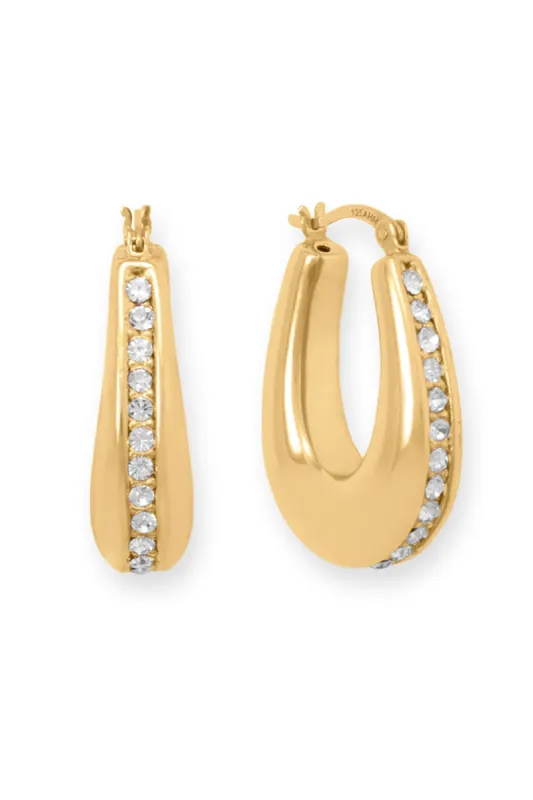 Oblong Hoop Earring sold by French Cuff