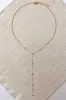 18k Gold Filled Lariat Necklace with Bezel sold by French Cuff