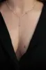 18k Gold Filled Lariat Necklace with Bezel sold by French Cuff