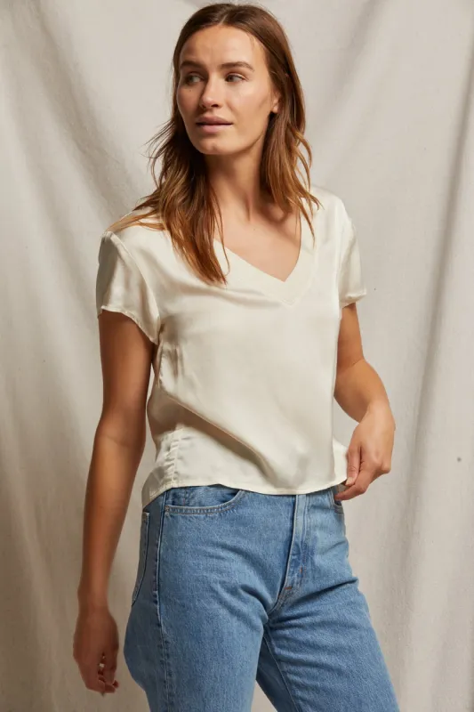 Amelie Satin Tee sold by French Cuff
