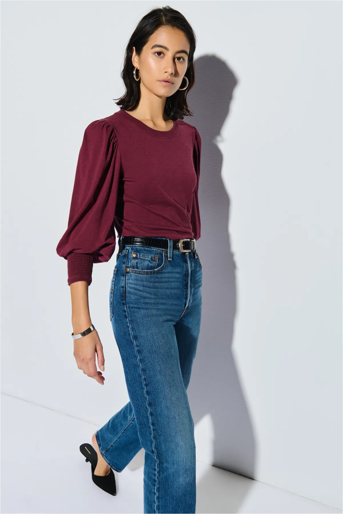 Loren Peasant Tee sold by French Cuff