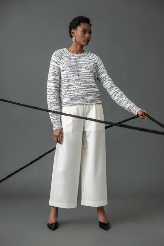 Ribbed Neck Raglan Sweater sold by French Cuff