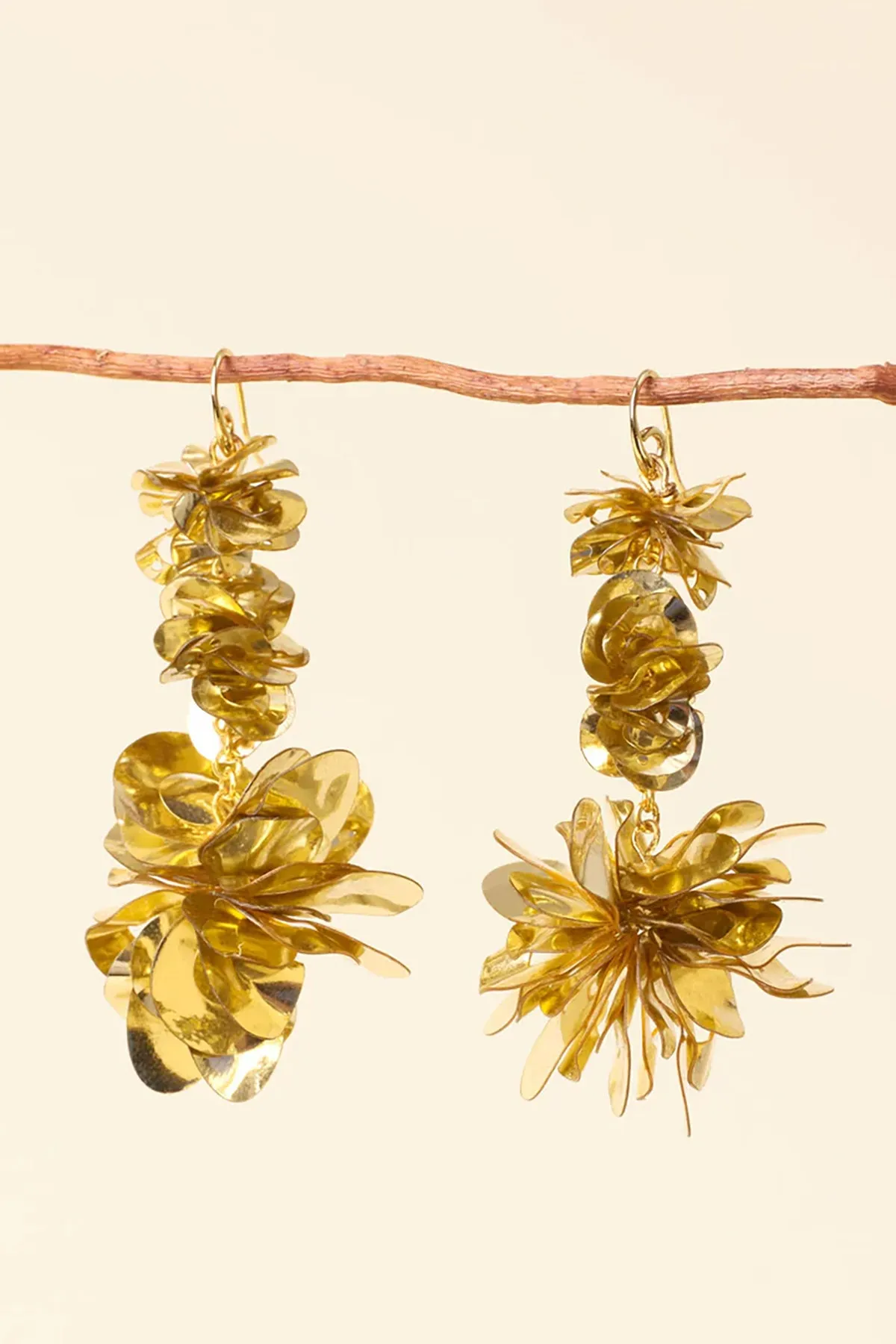 Carmine Triple Drop Earrings sold by French Cuff product image thumbnail 3