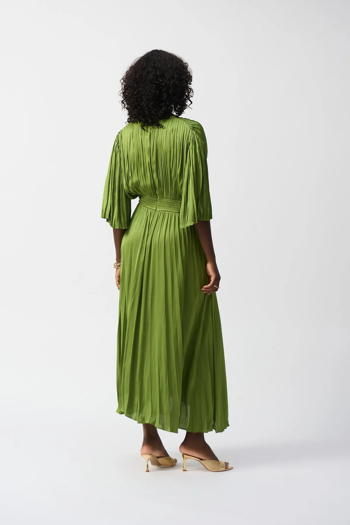 Pleated Satin Midi Dress sold by French Cuff product image thumbnail 5